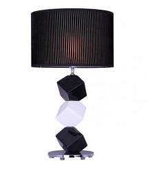 erno-bl modern designov stoln lampa model QUADRANT s kamennm stojanem